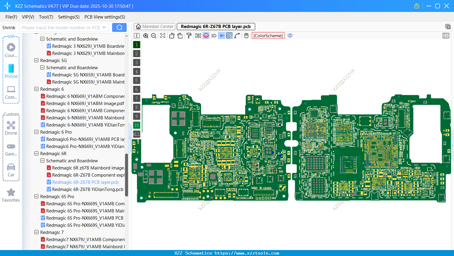 Nubia Redmagic 6R-Z67B PCB Layer